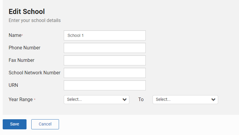 the Edit School page